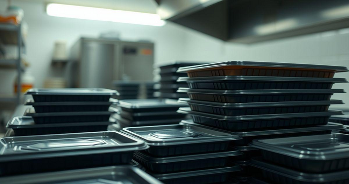 Bandejas plásticas para alimentos ideais para armazenamento e organização